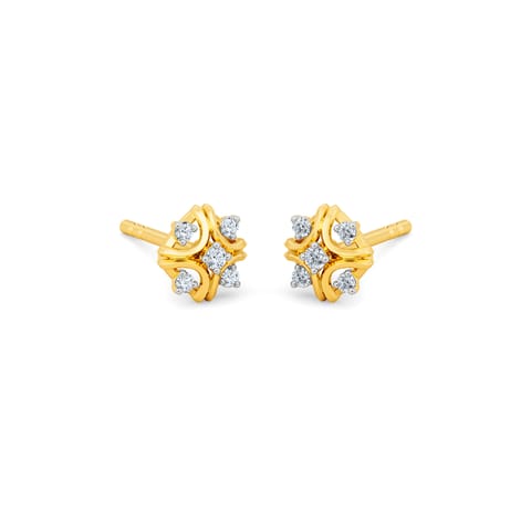 Square Edge Diamond Stud Earrings Square Edge Diamond Stud Earrings
