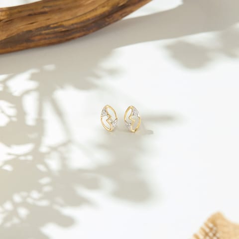 Marqui Heart Diamond Stud Earrings Marqui Heart Diamond Stud Earrings