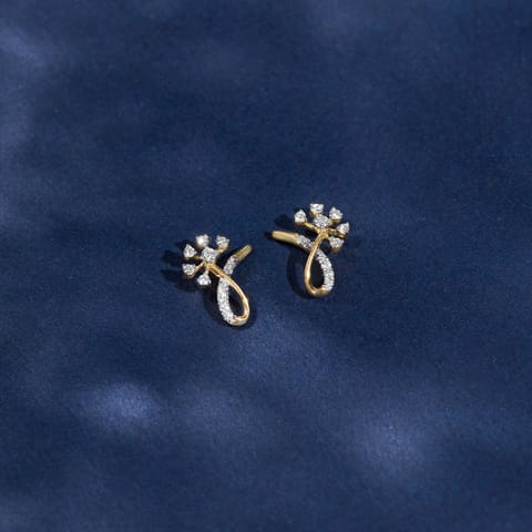 Twisty Flora Diamond Stud Earrings Twisty Flora Diamond Stud Earrings