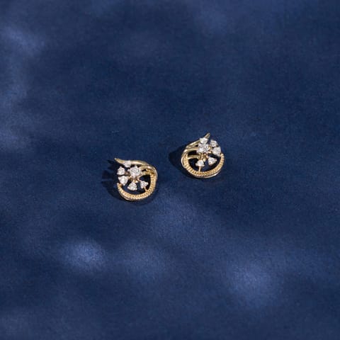Sleek Textured Diamond Stud Earrings Sleek Textured Diamond Stud Earrings