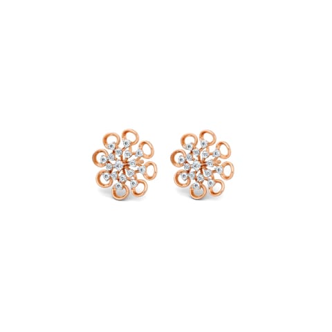 Floral Cluster Diamond Stud Earrings Floral Cluster Diamond Stud Earrings