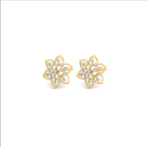 Vintage Floral Diamond Stud Earrings Vintage Floral Diamond Stud Earrings
