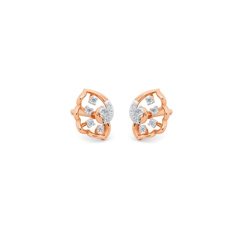 Scallop Glint Diamond Stud Earrings Scallop Glint Diamond Stud Earrings