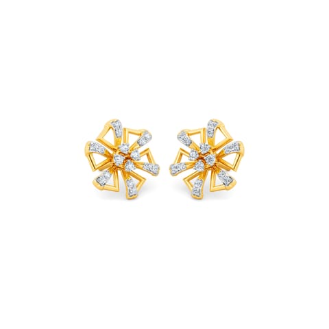 Spiral Spark Diamond Stud Earrings Spiral Spark Diamond Stud Earrings