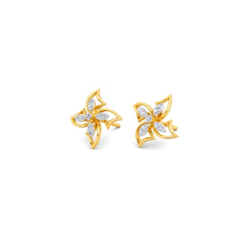 Florid Diamond Stud Earrings Florid Diamond Stud Earrings