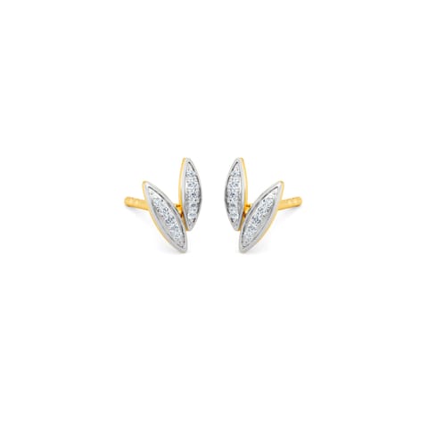 Twin Petal 9KT Diamond Stud Earrings Twin Petal 9KT Diamond Stud Earrings