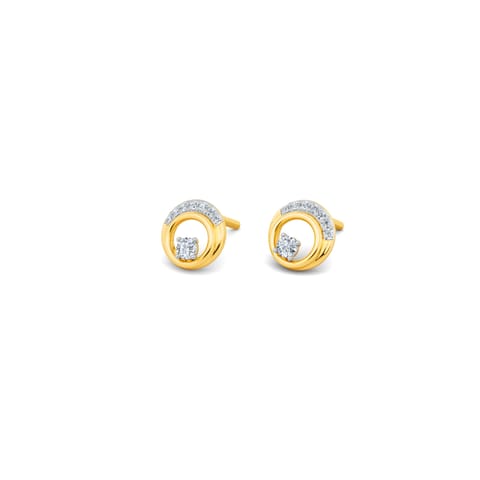 Round Radiance Diamond Stud Earrings