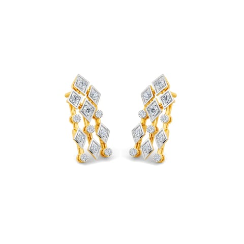 Cascading Tassels Diamond Drop Earrings