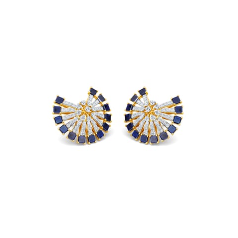 Blue Radiance Gemstone Stud Earrings