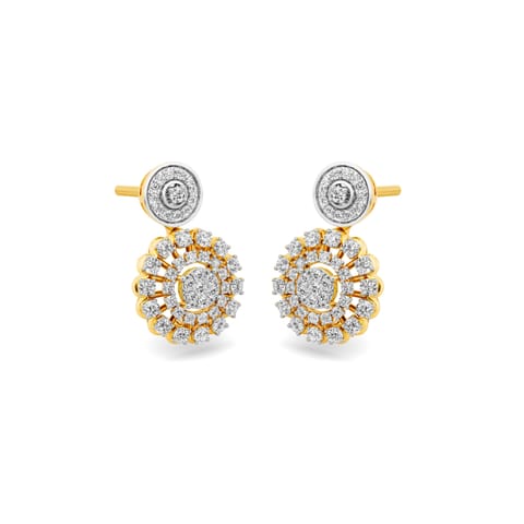 Aura Drop Diamond Stud Earrings