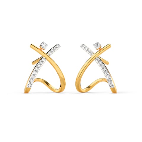 Modern Vanki Diamond Hoop Earrings Modern Vanki Diamond Hoop Earrings