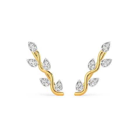 Beaming Leaf Diamond Ear Cuffs Beaming Leaf Diamond Ear Cuffs