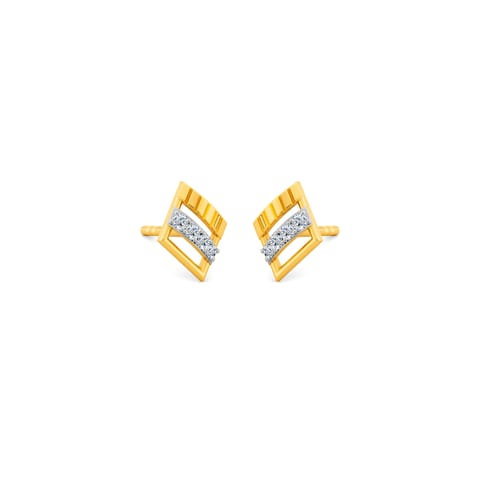 Small Square 9KT Diamond Stud Earrings Small Square 9KT Diamond Stud Earrings