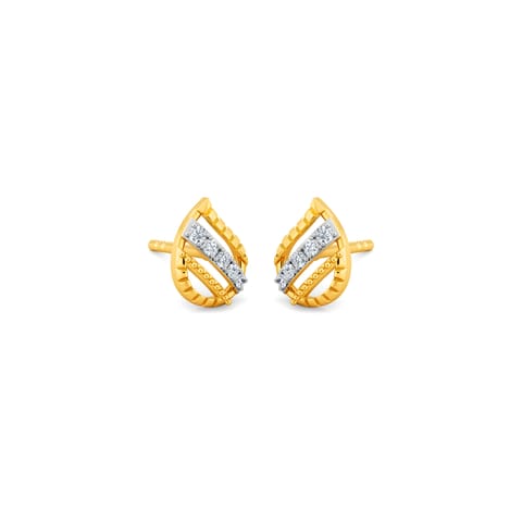 Linear Pear 9KT Diamond Stud Earrings Linear Pear 9KT Diamond Stud Earrings