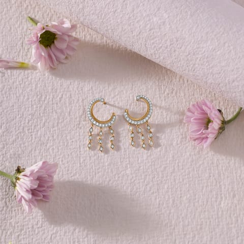 Shimmery Frills Diamond Drop Earrings Shimmery Frills Diamond Drop Earrings