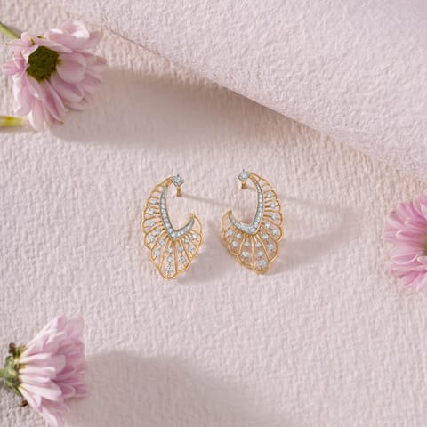 Art Deco Diamond Stud Earrings