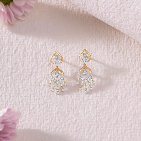 Stellar Noir Diamond Drop Earrings