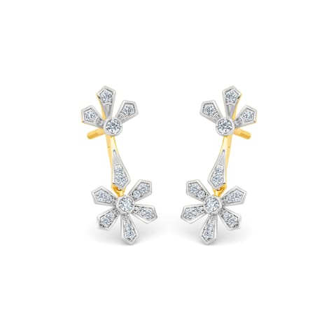 Elysian Bloom Diamond Drop Earrings