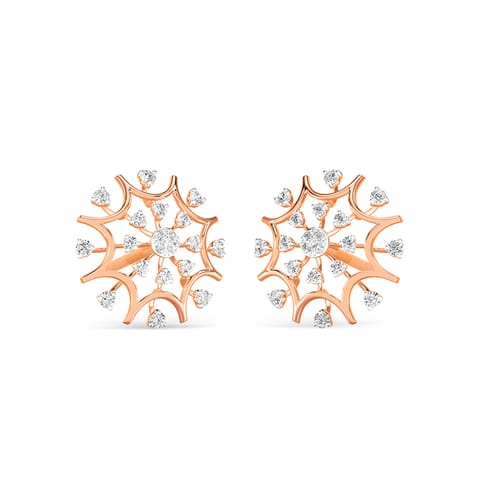 Scattered Circle Diamond Stud Earrings Scattered Circle Diamond Stud Earrings