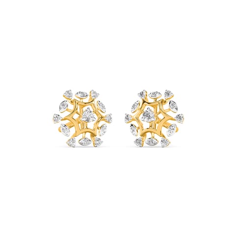 Florae Diamond Stud Earrings Florae Diamond Stud Earrings