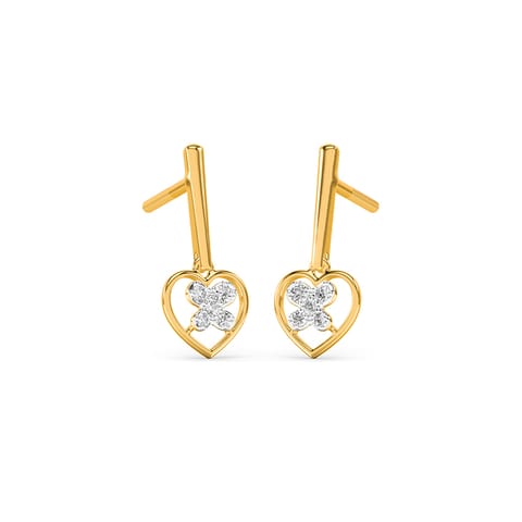9KT Diamond Drop Earrings