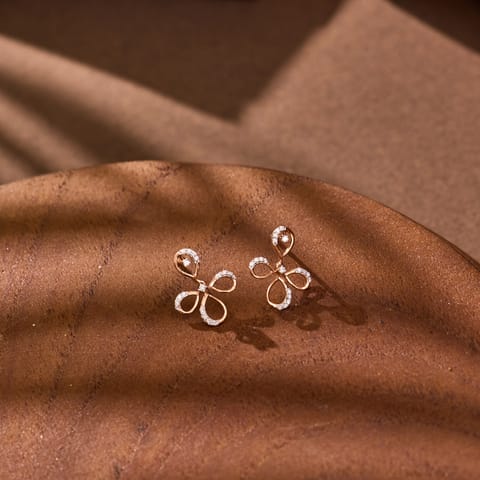 Tri Petal Diamond Drop Earrings Tri Petal Diamond Drop Earrings