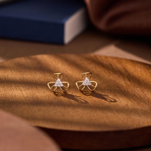 Arch Floral Diamond Stud Earrings Arch Floral Diamond Stud Earrings
