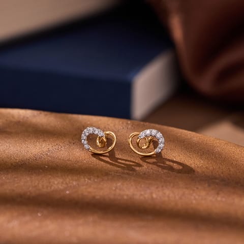 Sleek Swirl Diamond Stud Earrings Sleek Swirl Diamond Stud Earrings