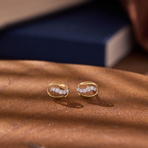 Classic Linear Diamond Stud Earrings Classic Linear Diamond Stud Earrings