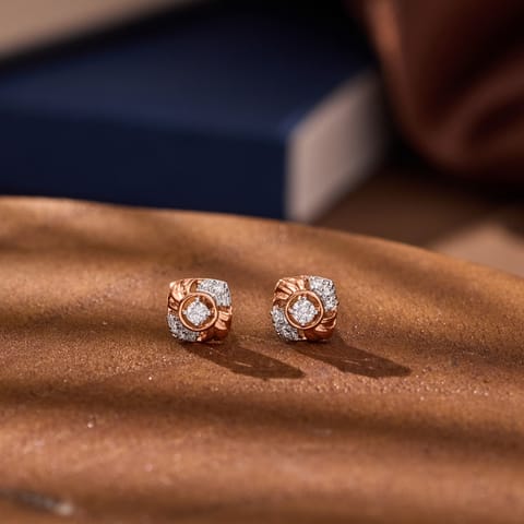 Curved Cushion Diamond Stud Earrings Curved Cushion Diamond Stud Earrings