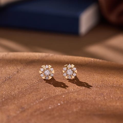 Celeste Diamond Stud Earrings