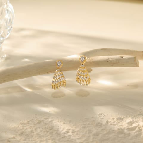 Refined Elegance Diamond Jhumkas Refined Elegance Diamond Jhumkas