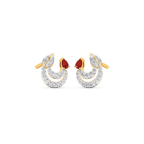 Light Trail Gemstone Stud Earrings