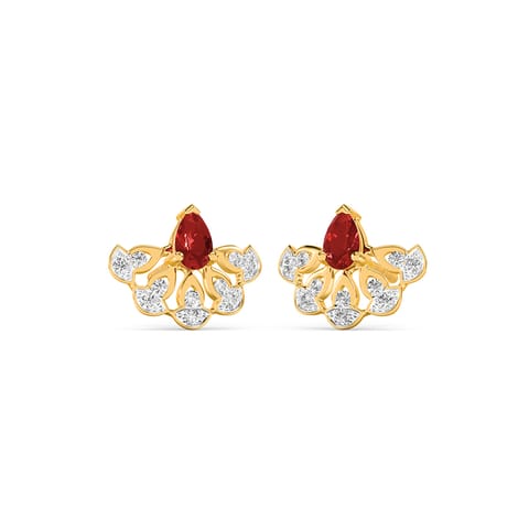 Flaming Flare Gemstone Stud Earrings Flaming Flare Gemstone Stud Earrings