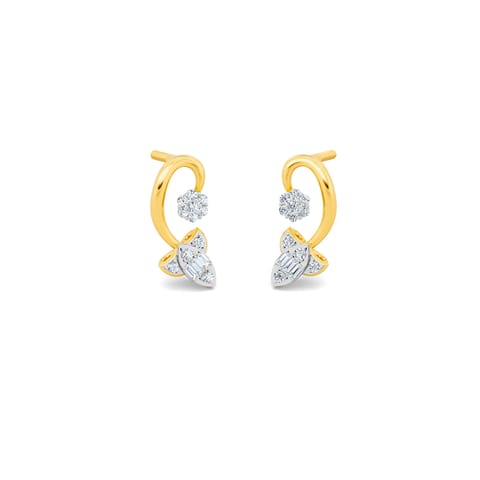 Swaying Tulip Diamond Stud Earrings Swaying Tulip Diamond Stud Earrings