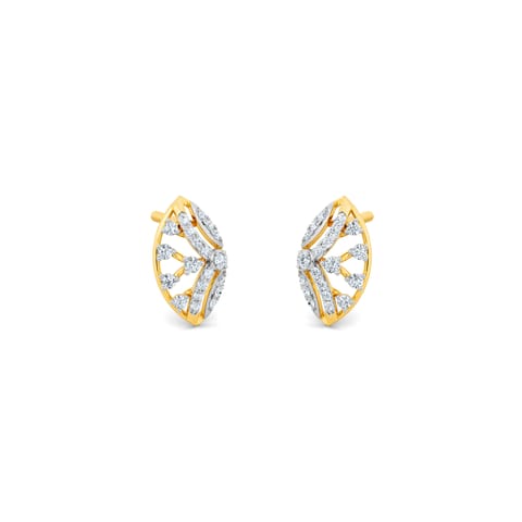 Linear Spark Diamond Stud Earrings