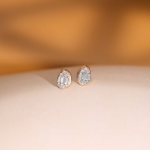 Baguette Eclan Diamond Stud Earrings Baguette Eclan Diamond Stud Earrings