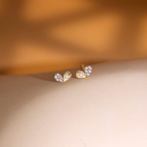 Cute Butterfly Diamond Stud Earrings