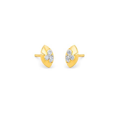 Cluster Petal Diamond Stud Earrings