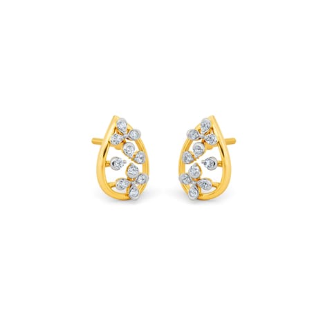 Glittery Pear Diamond Stud Earrings Glittery Pear Diamond Stud Earrings