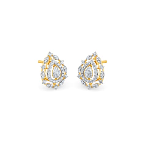 Dazzling Pear Diamond Stud Earrings