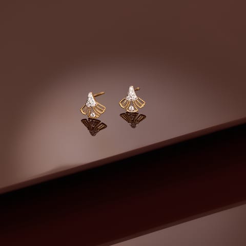Bijou Petal Diamond Stud Earrings