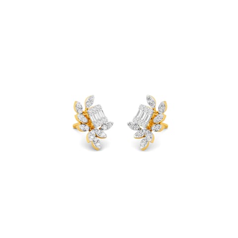 Nilofeur Cluster Diamond Stud Earrings Nilofeur Cluster Diamond Stud Earrings