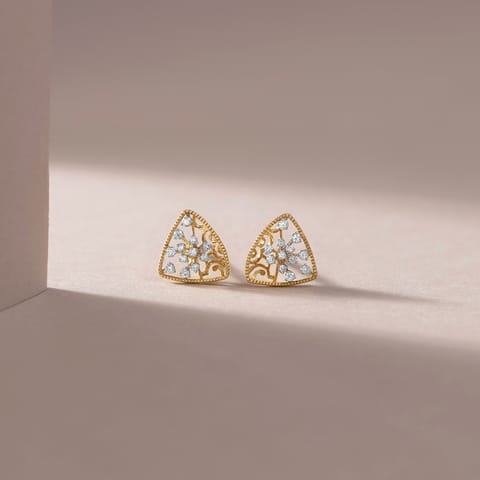 Flora Pyramid Diamond Stud Earrings Flora Pyramid Diamond Stud Earrings
