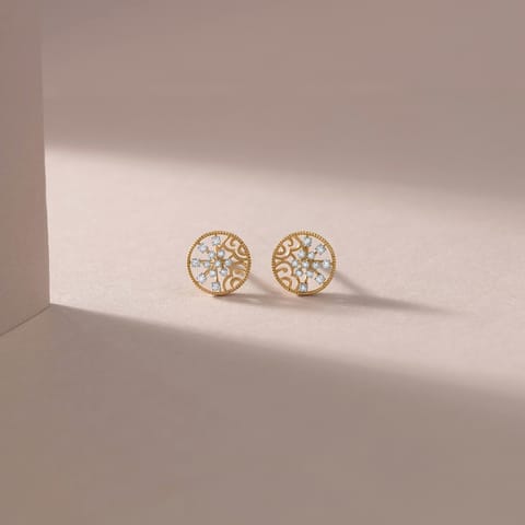 Orbit Floral Diamond Stud Earrings Orbit Floral Diamond Stud Earrings