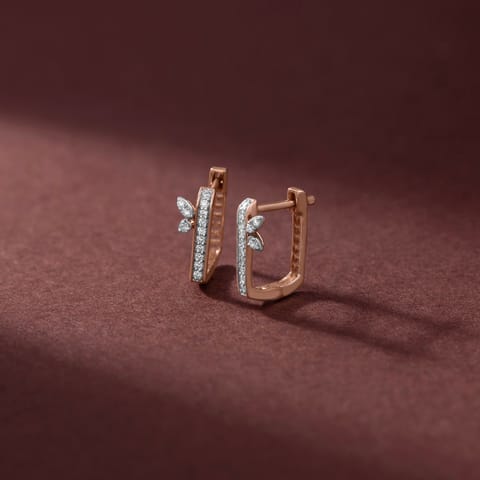 Linea Wing Diamond Hoop Earrings Linea Wing Diamond Hoop Earrings