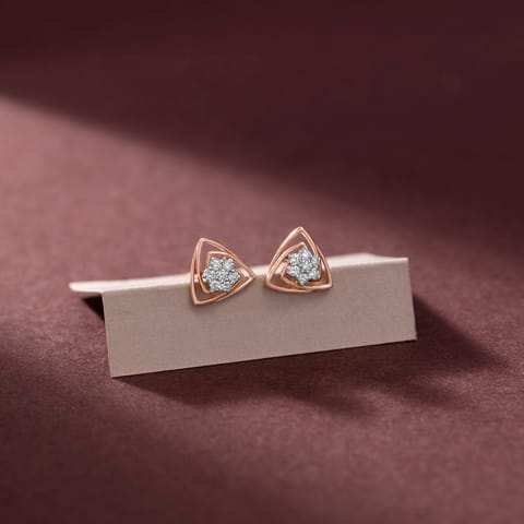 Trillion Cluster Diamond Stud Earrings Trillion Cluster Diamond Stud Earrings
