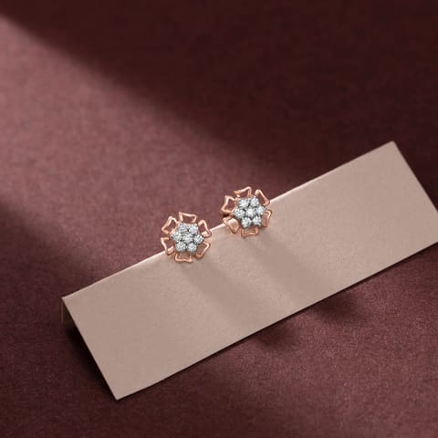 Starlet Bloom Diamond Stud Earrings