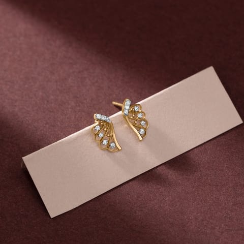 Seraphic Feature Diamond Stud Earrings