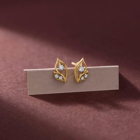 Leaf Sprout Diamond Stud Earrings Leaf Sprout Diamond Stud Earrings